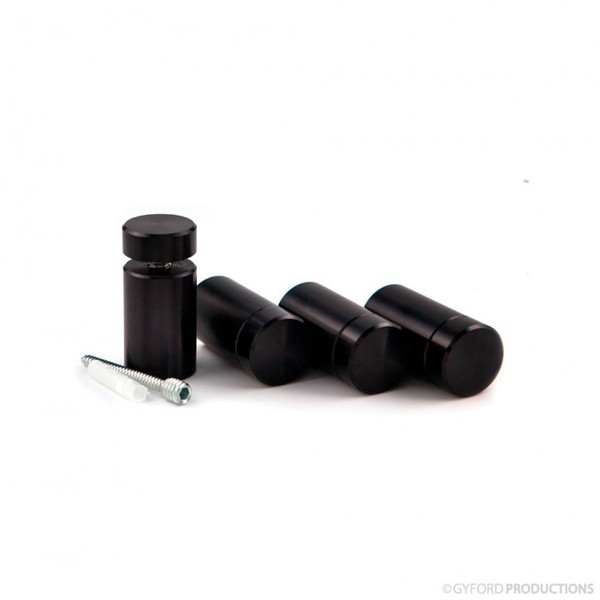 Gyford Décor Round Standoffs, Aluminum Black Anodized SOK-9-150BL